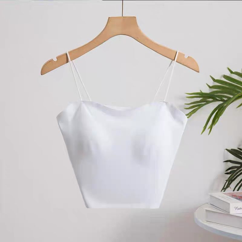 Seamless short camisole (with chest pad) 022